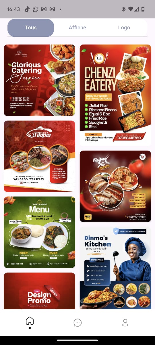 Aperçu page d'accueil MyDesign